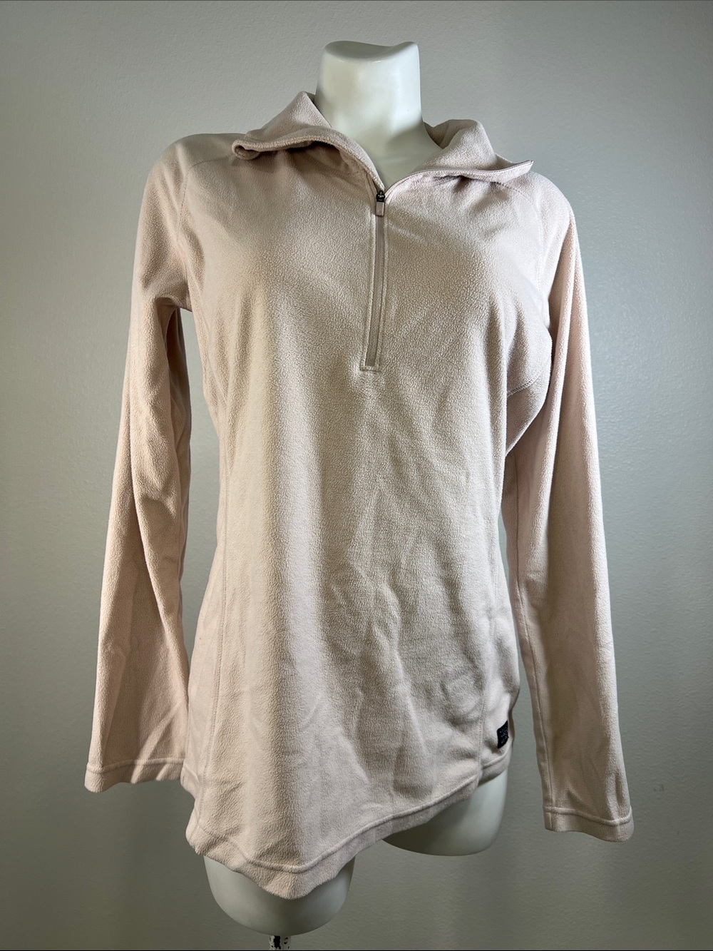 Mountain Hardwear Light Pink Quarter-Zip Fleece Pullover LARGE